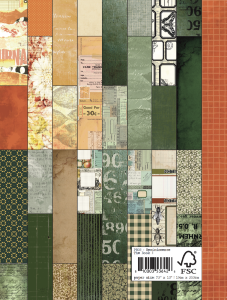 Elizabeth Craft Designs - Designpapier "Reminiscence" Paper Pack The Book 5 - 32 Bogen