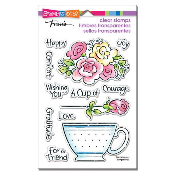 Stampendous - Stempelset "Pop Rose Teacup" Clear Stamps