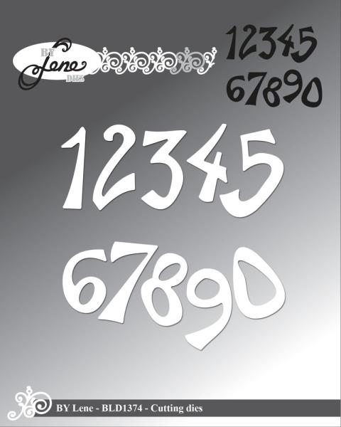 By Lene - Stanzschablone "Funky Numbers" Dies