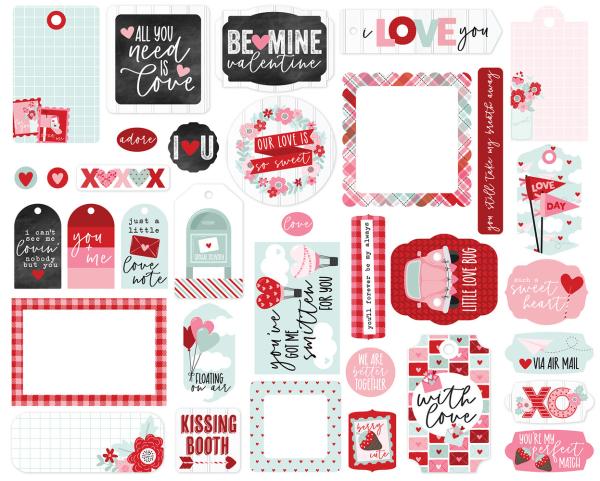 Echo Park - Stanzteile & Anhänger "Love Notes" Frames & Tags 