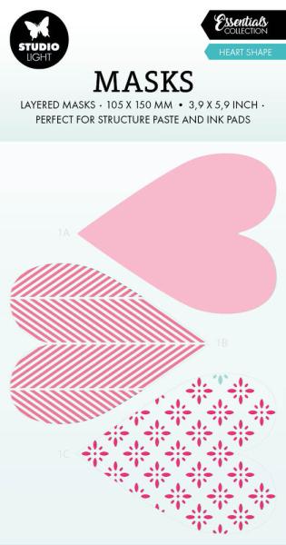 Studio Light - Schablone "Heart Shape" Stencil  