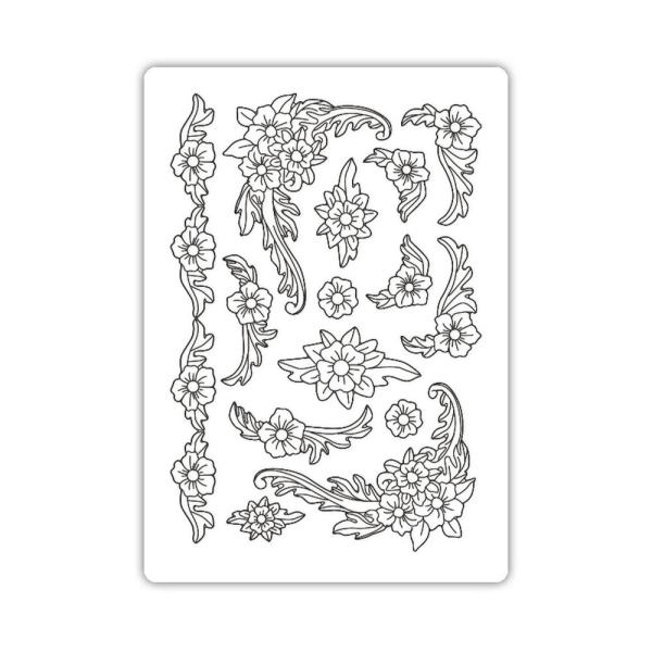 Stamperia - Gießform A5 "Flower Corners" Soft Mould 