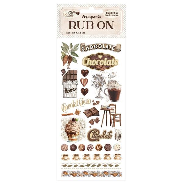 Stamperia - Transfer Aufkleber "Coffee and Chocolate Elements" Rub-On