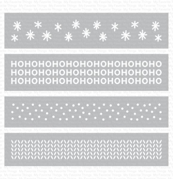 My Favorite Things - Schablone 4x6 Inch "Winter Strips" Stencil