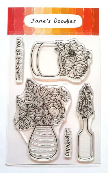 Creative Expressions - Stempelset "Fresh Cut Flowers" Clear Stamps 4x6 Inch Design by Jane's Doodles