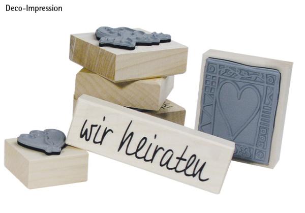 Holz-Stempel "Gutschein" 4x6 cm