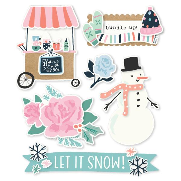 Simple Stories - Aufkleber "Winter Wonder" Chipboard Sticker 
