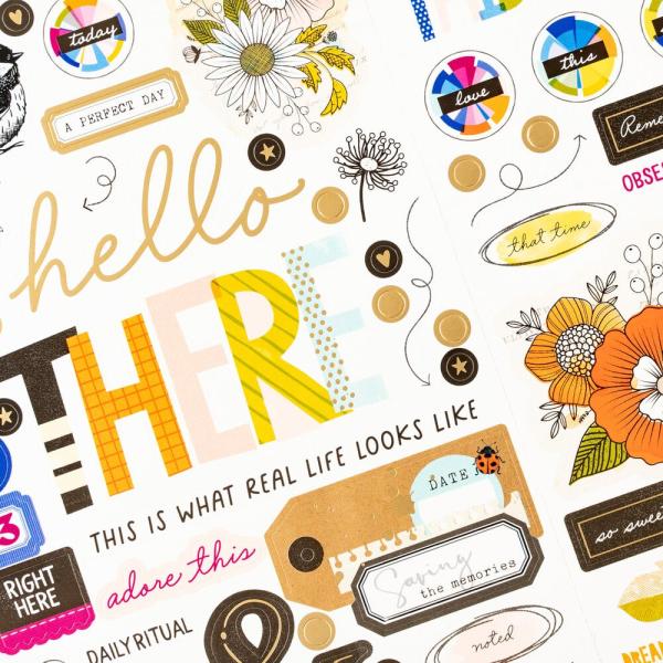 American Crafts - Aufkleber "Discover + Create" Sticker