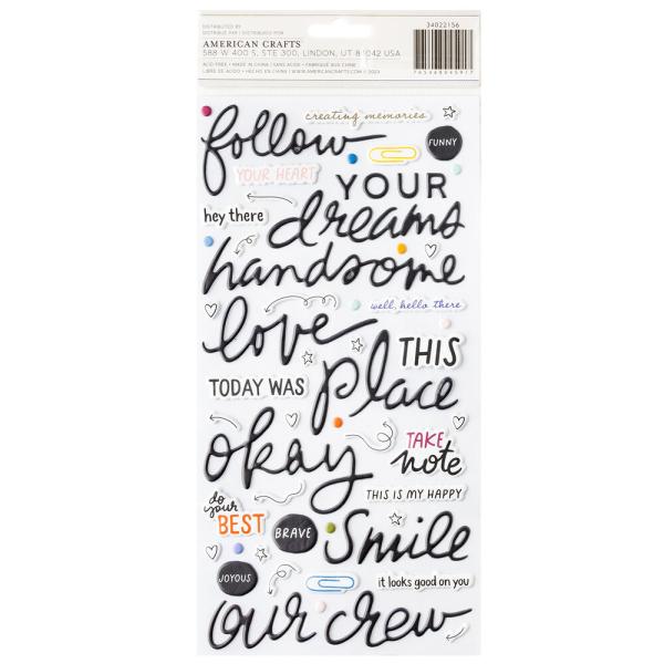 American Crafts - Aufkleber "Better Days" Puffy Sticker