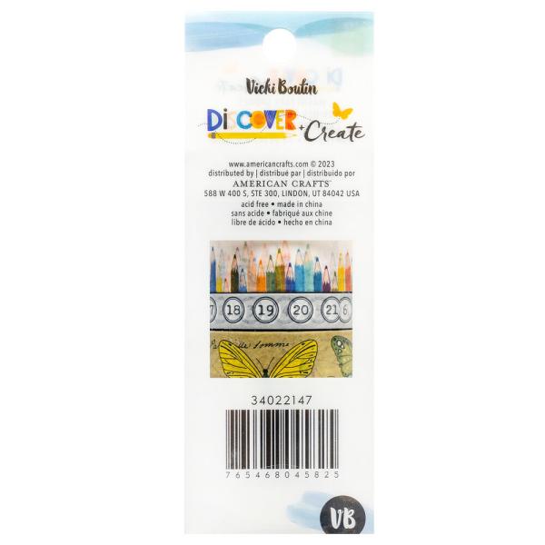 American Crafts - Decorative Tape "Discover + Create" Washi Tape