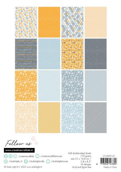 Creative Craft Lab - Studio Light - Friendz Designpapier "Snow Is Falling " Paper Pack 21x14,8 - 16 Bogen