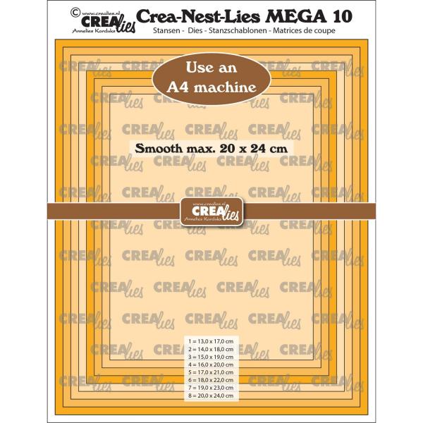 Crealies - Stanzschablone "Rectangle Smooth" Crea-Nest-Lies XXL Dies