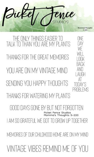 Picket Fence Studios - Stempelset "Momma's Thoughts" Clear stamps