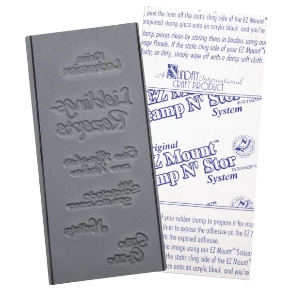 Stempel Set - 6 Schriftzüge "Trauer"