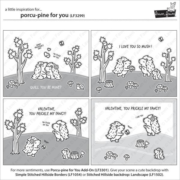 Lawn Fawn - Stempelset "Porcu-pine for You" Clear Stamp