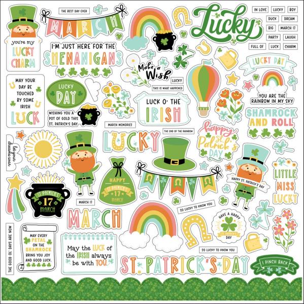 Echo Park - Aufkleber "Happy St. Patrick's Day" Element Sticker 