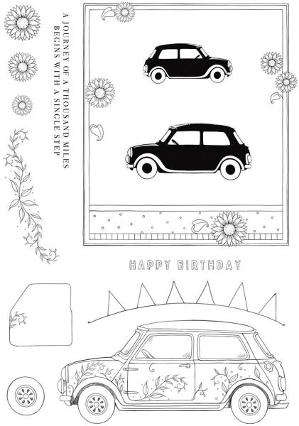 Pink Ink Designs - Stempelset "Mini Driver" Clear Stamps