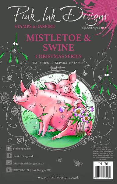 Pink Ink Designs - Stempelset "Mistletoe & Swine" Clear Stamps