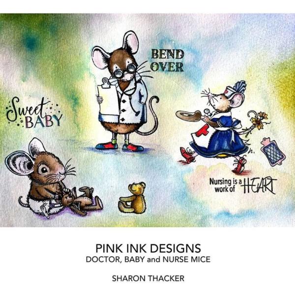Pink Ink Designs - Stempelset "Nurse Mouse" Clear Stamps