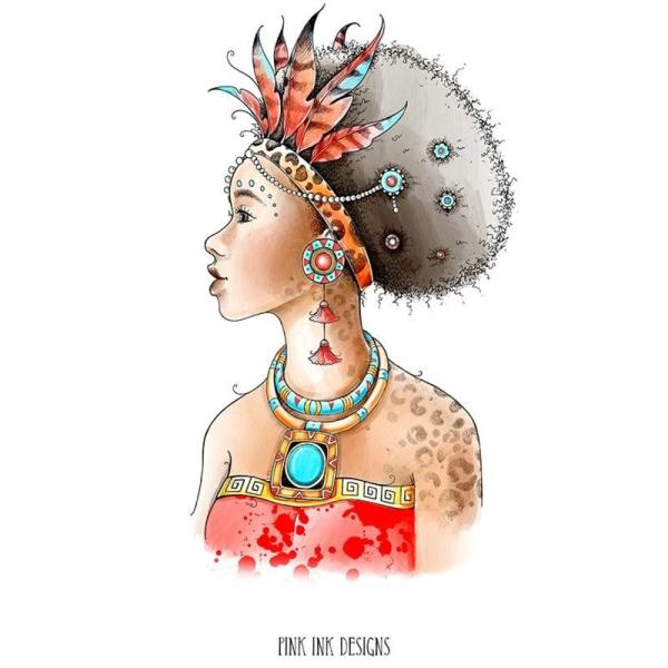 Pink Ink Designs - Stempelset "African Queen" Clear Stamps