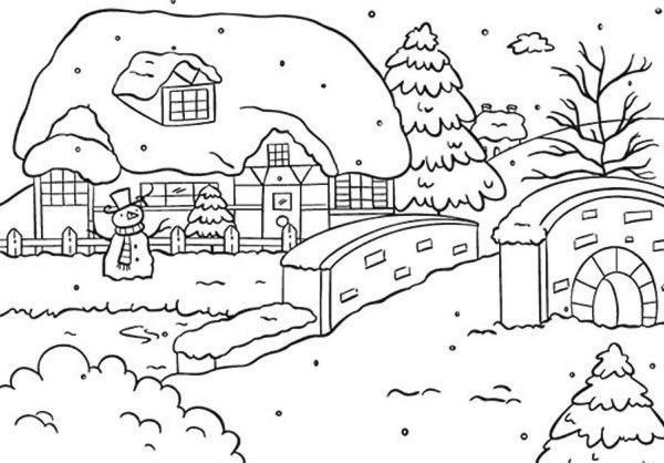 Nellie Snellen - Prägefolder "Huisje In De Sneeuw" 3D Embossing Folder 
