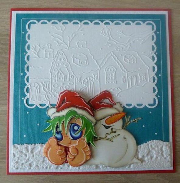Nellie Snellen - Prägefolder "Huisje In De Sneeuw" 3D Embossing Folder 