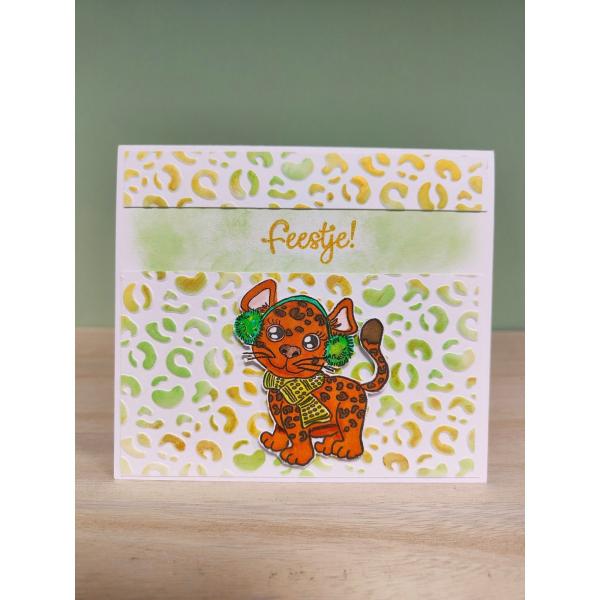 Nellie Snellen - Schablone "Leopard" Mixed Media Stencil 