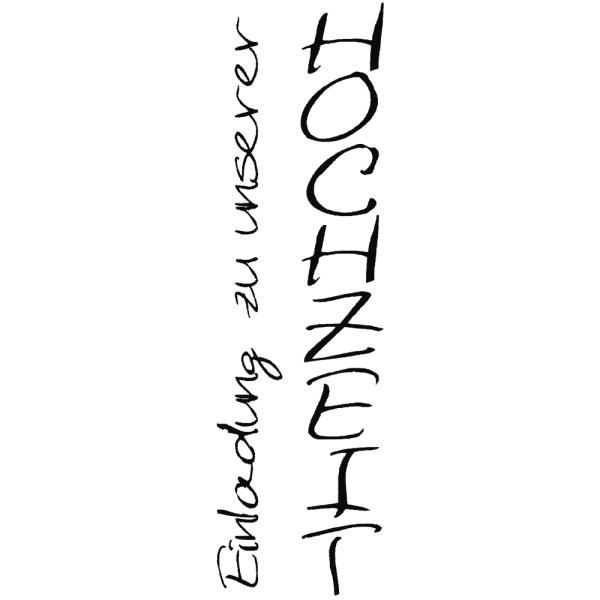 Holz-Stempel "Einladung zur Hochzeit" 3x9 cm