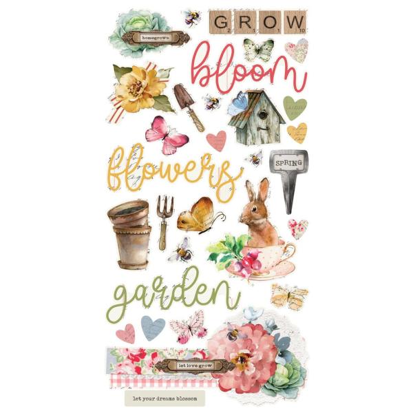 Simple Stories - Aufkleber "Simple Vintage Spring Garden" Chipboard Sticker 