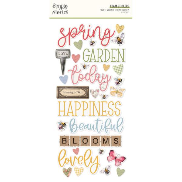 Simple Stories - Aufkleber "Simple Vintage Spring Garden" Foam Sticker