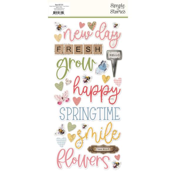 Simple Stories - Aufkleber "Simple Vintage Spring Garden" Foam Sticker