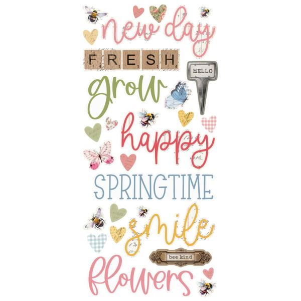 Simple Stories - Aufkleber "Simple Vintage Spring Garden" Foam Sticker