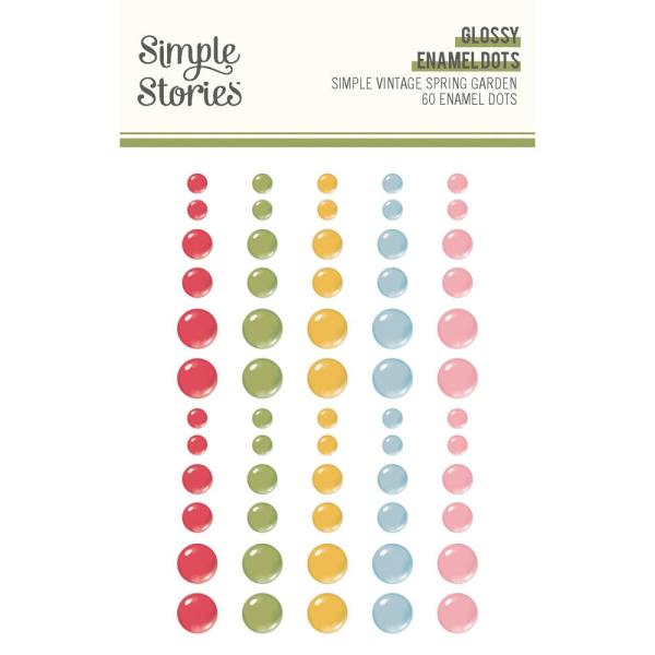 Simple Stories - Enamel Dots "Simple Vintage Spring Garden" 60 Stück 