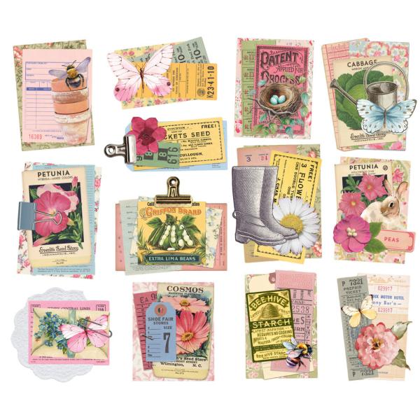 Simple Stories - Stanzteile "Simple Vintage Spring Garden" Layered Bits & Pieces 