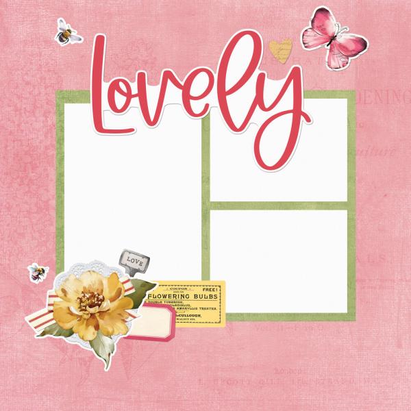 Simple Stories - Stanzteile "Vintage Spring Garden Simple" Pages Pieces