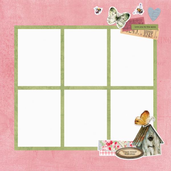 Simple Stories - Stanzteile "Vintage Spring Garden Simple" Pages Pieces