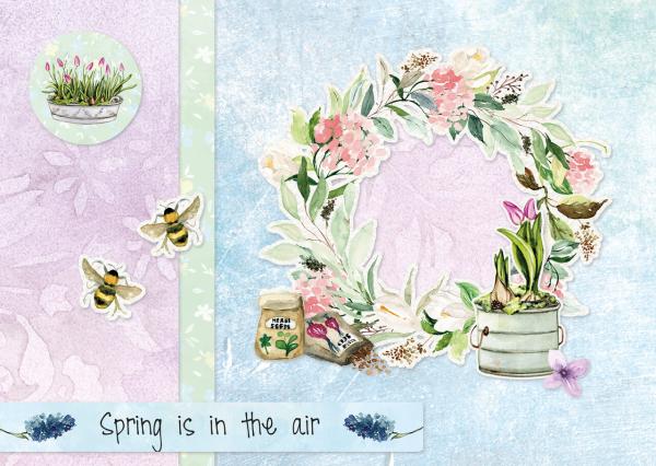 Studio Light - Designpapier - Stanzteile "Garden Season" DIY Block A4 - 32 Bogen