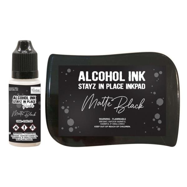 Couture Creations Stayz in Place Alcohol Ink Pearlescent -  Stempelkissen Perlglanz  Jet Black