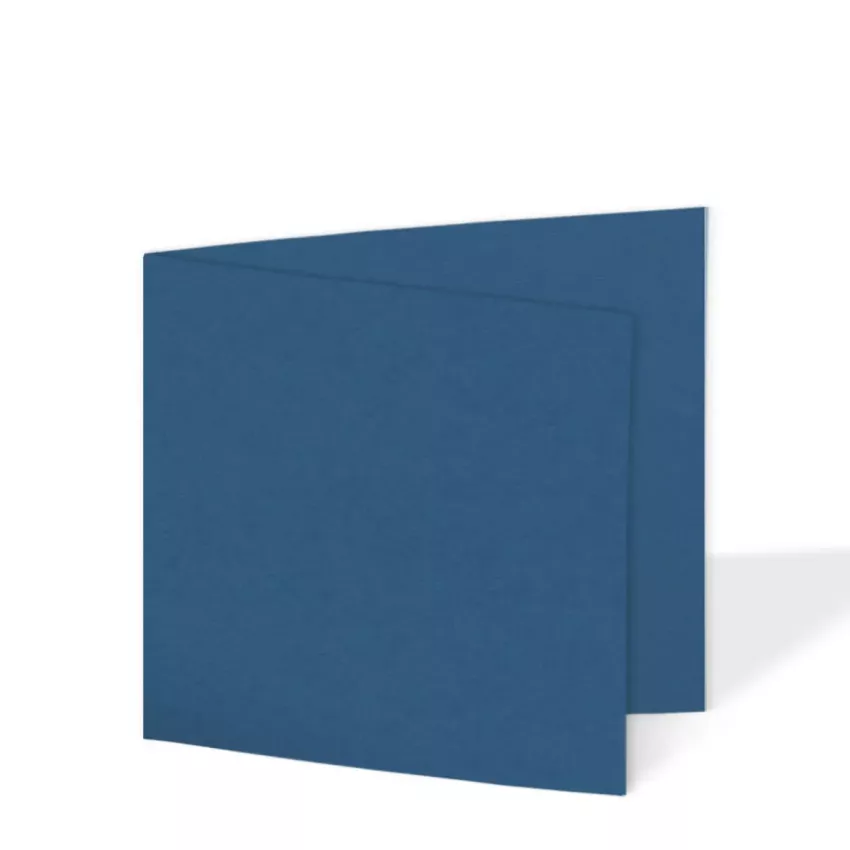 Doppelkarte - Faltkarte quadratisch 15x15cm, 250g/m² in kobaltblau