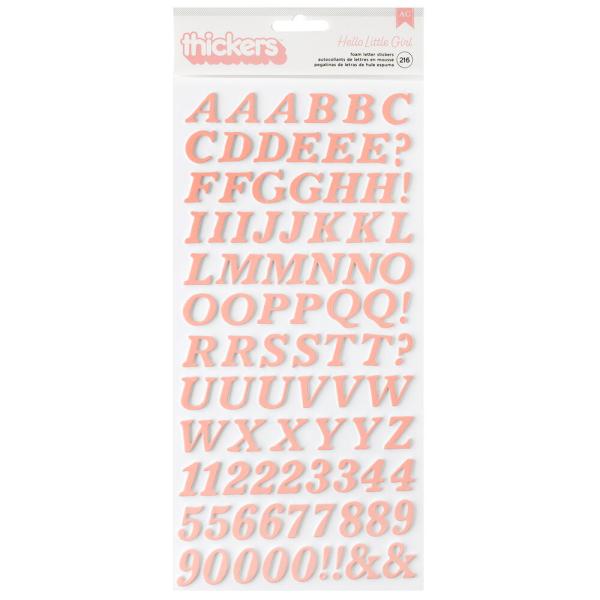 American Crafts - Aufkleber "Hello Little Girl" Thickers Alpha Foam Sticker