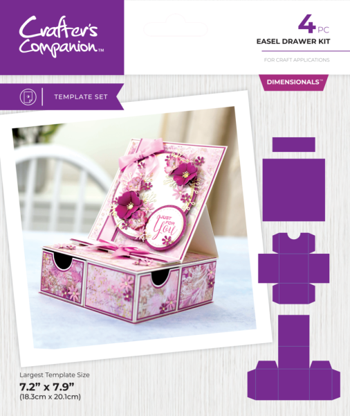 Crafters Companion - Schablone "Easel Drawer Kit" Stencil