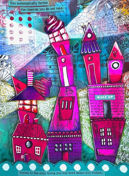 Art By Marlene - Designpapier "Postage Madness" Paper Pack 8,27x11,57 Inch - 20 Bogen