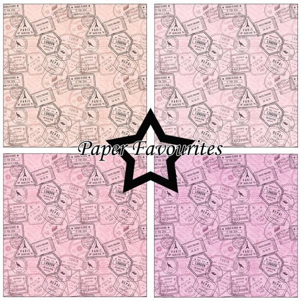 Paper Favourites - Designpapier "Postage Stamp 1" Paper Pack 6x6 Inch - 24 Bogen