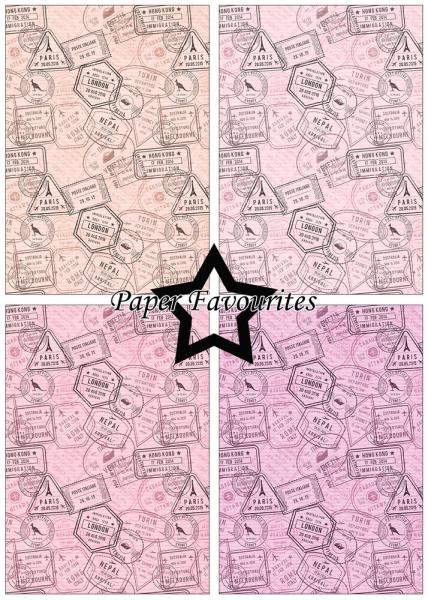Paper Favourites - Designpapier "Postage Stamp 1" Paper Pack A5 - 24 Bogen