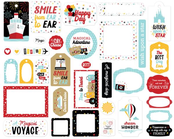 Echo Park - Stanzteile & Anhänger "A Magical Voyage" Frames & Tags 