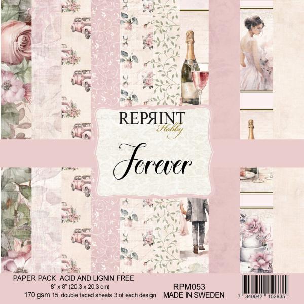 Reprint - Designpapier "Forever" Paper Pack 8x8 Inch - 15 Bogen