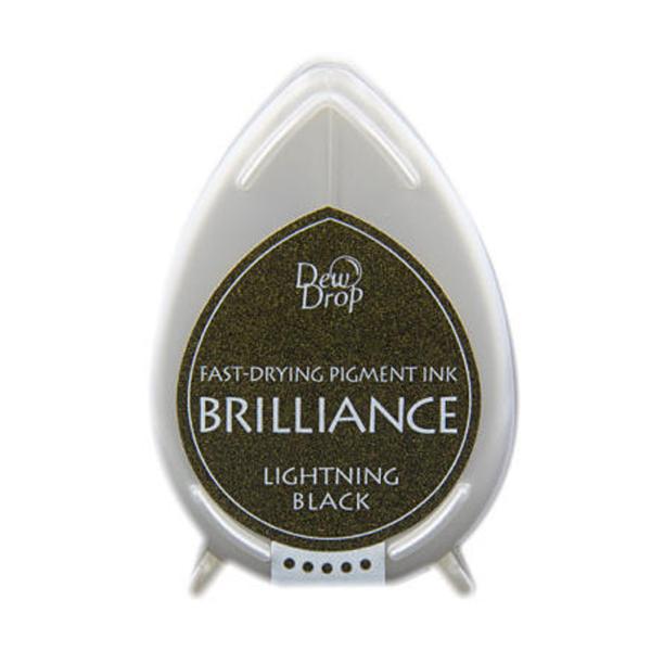 Tsukineko - Brilliance Drew Drops Ink Pad "Lightning black" Pigment Stempelkissen