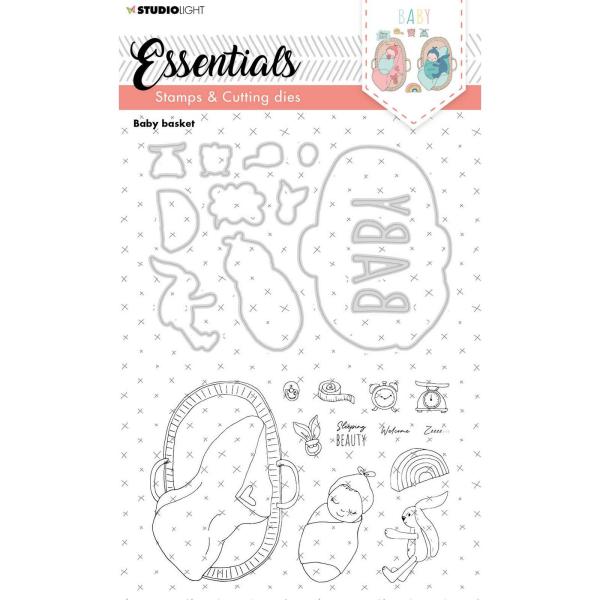 Studio Light - Stempel & Stanzschablone "Baby basket" Stamp & Dies