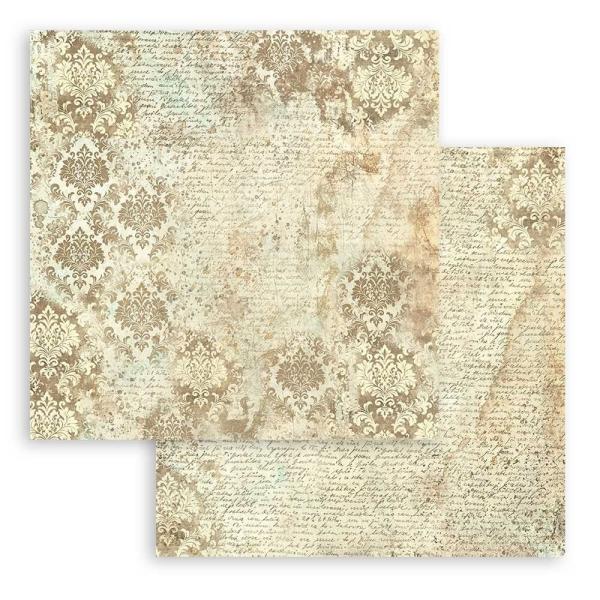 Stamperia - Designpapier "Brocante Antiques Backgrounds" Paper Pack 8x8 Inch - 10 Bogen