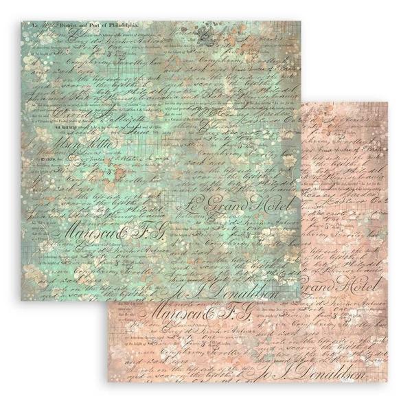 Stamperia - Designpapier "Brocante Antiques Backgrounds" Paper Pack 8x8 Inch - 10 Bogen
